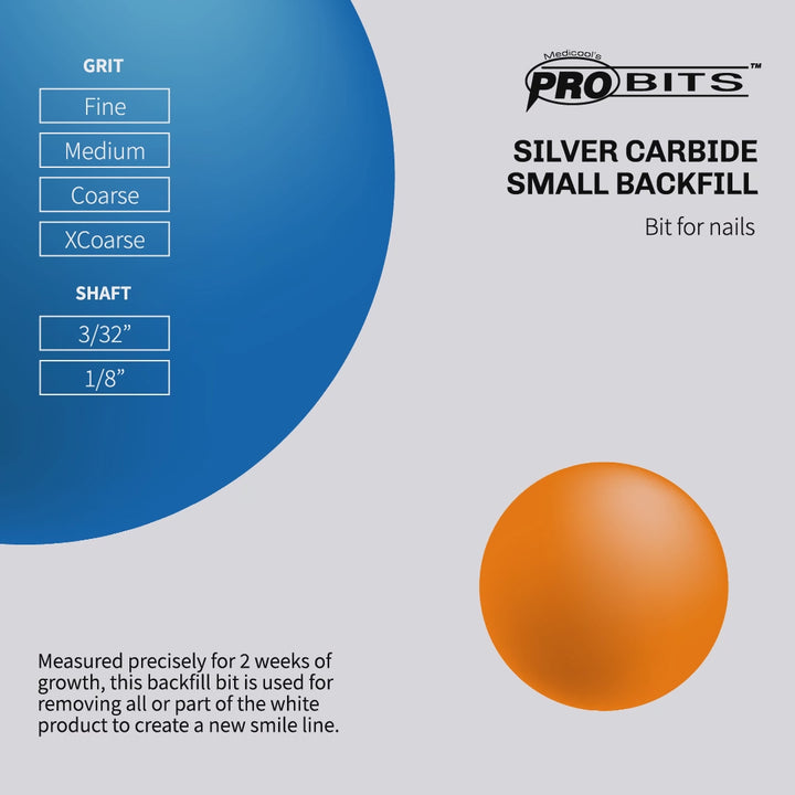 Silver Carbide Small Backfill Bits for Nails