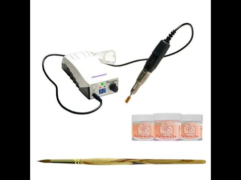 Medicool Pro Power 30K Precision Electric File + Kolinsky Brush + Acrylic Powder