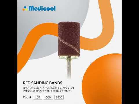 Red Sanding Bands for Nails
