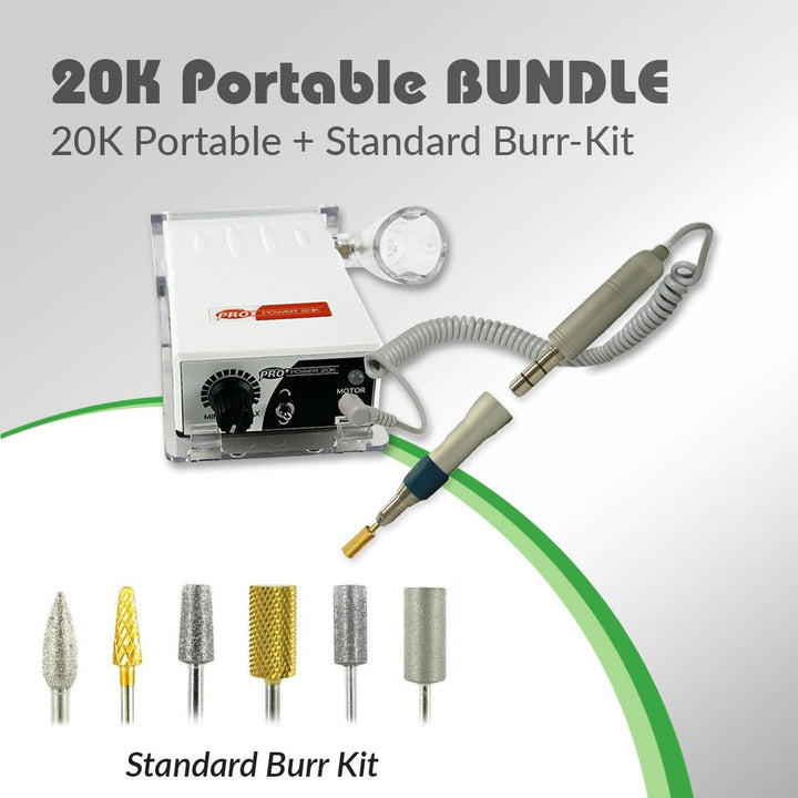 Pro Power® 20k Plus Debriding Drill + Standard Burr Kit - Medicool