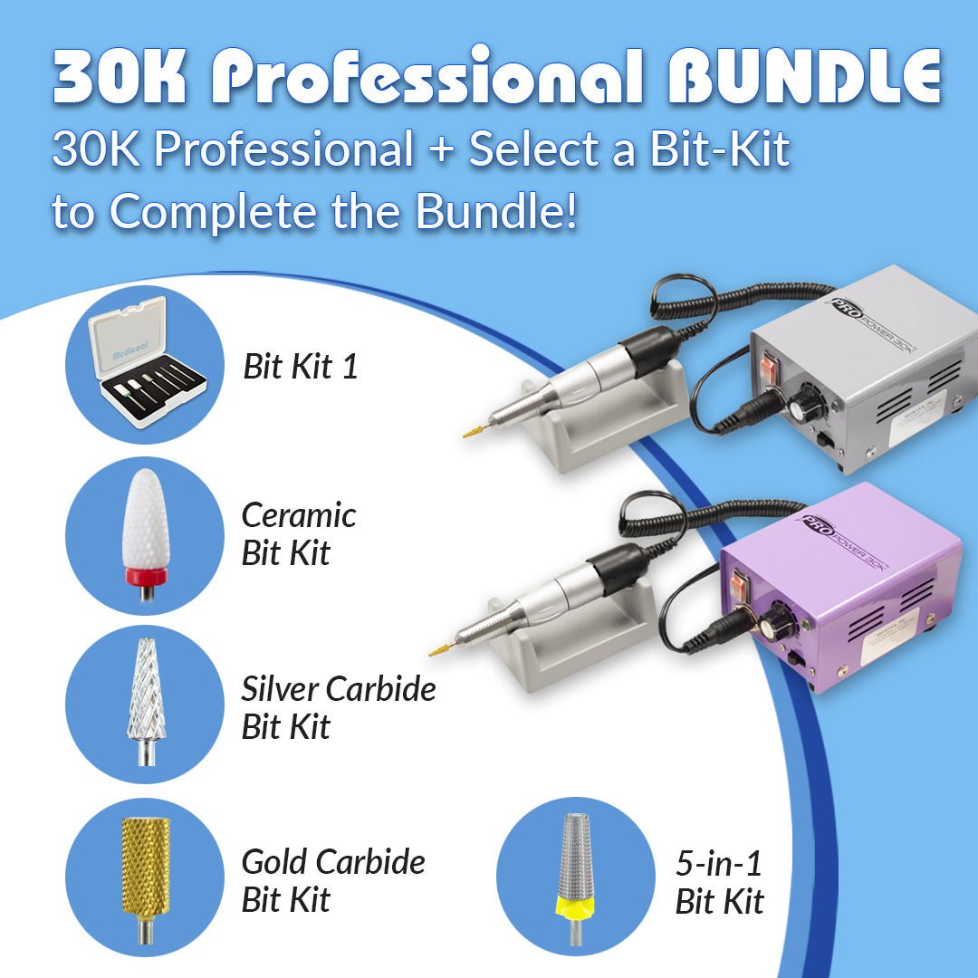 Pro Power 30K Electric File + Bit Bundles - Medicool