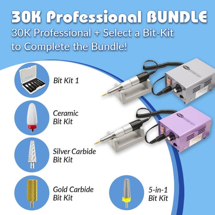 Pro Power 30K Electric File + Bit Bundles - Medicool