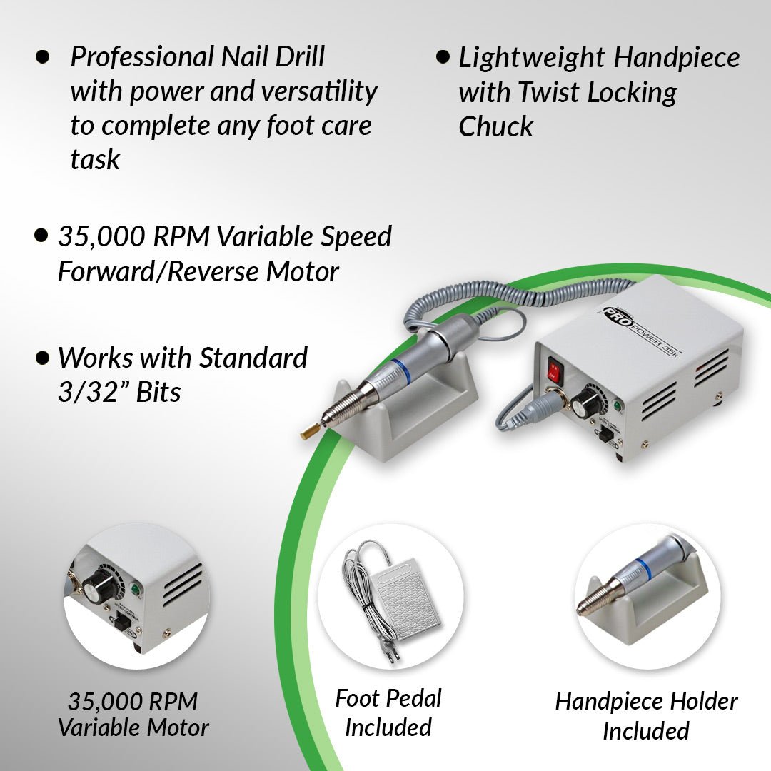 Pro Power® 35k Debriding Drill+ Burr Kit Bundles - Medicool