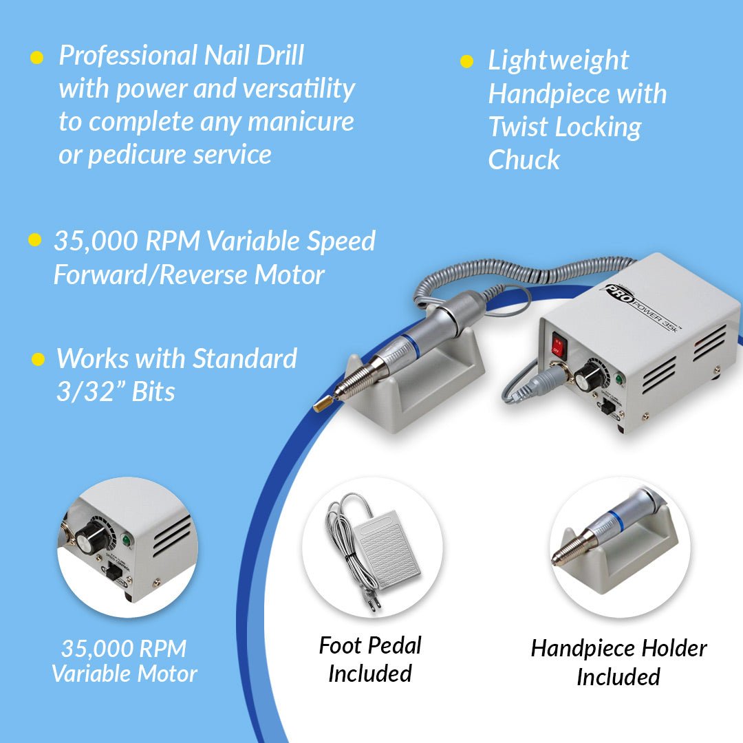 Pro Power 35k Electric File + Bit Bundles - Medicool