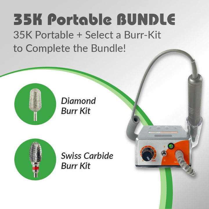 Pro Power® 35K Portable Debriding Drill + Burr Kit Bundles - Medicool