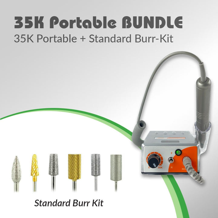 Pro Power® 35K Portable Debriding Drill + Standard Burr Kit - Medicool