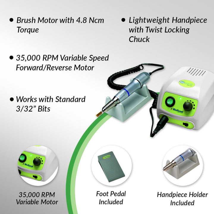 Pro Power® 35K Super Lab Debriding Drill + Standard Burr Kit - Medicool