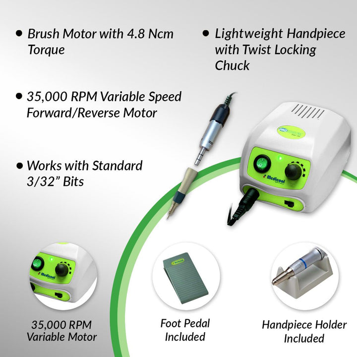 Pro Power® 35K Super Plus Debriding Drill + Standard Burr Kit - Medicool