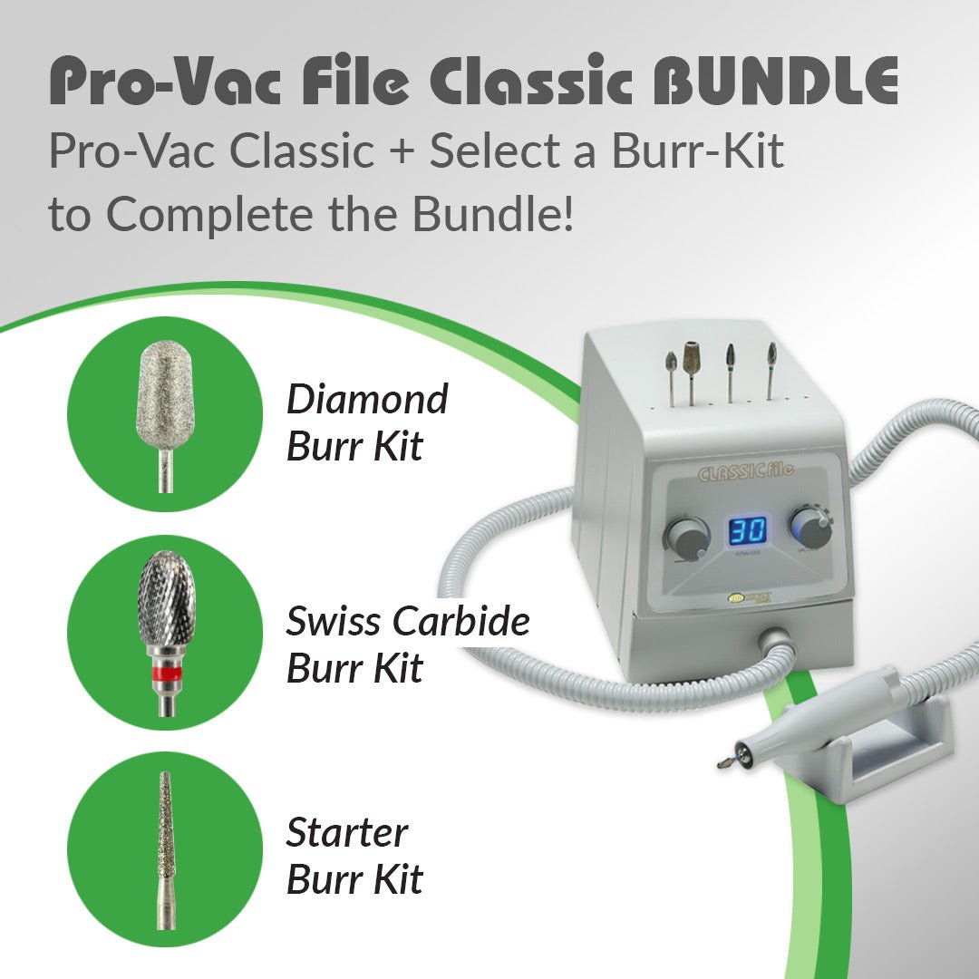Pro Vac File® Classic for Podiatry and Burr Kit Bundles - Medicool