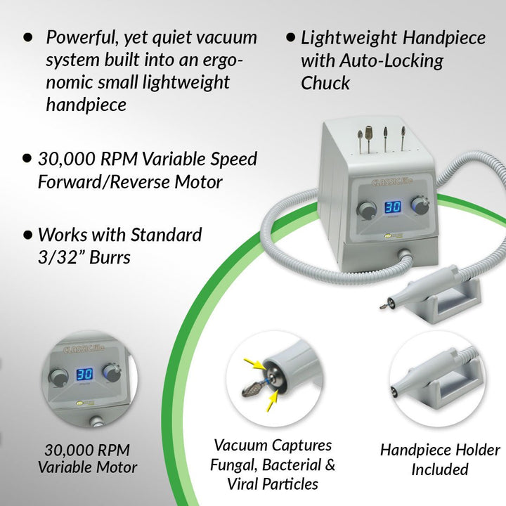 Pro Vac File® Classic for Podiatry and H.E.P.A. Filters Bundle - Medicool