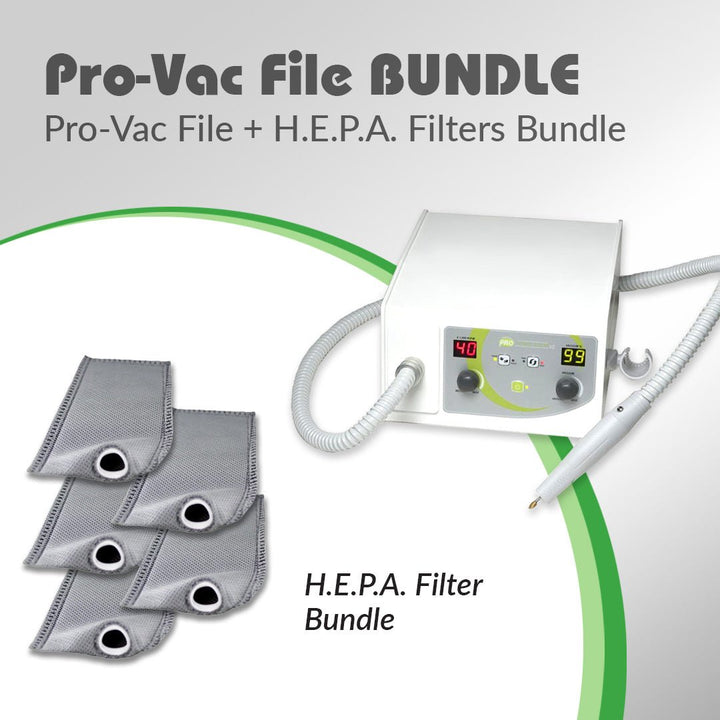 Pro Vac File® for Podiatry and H.E.P.A. Filters Bundle - Medicool