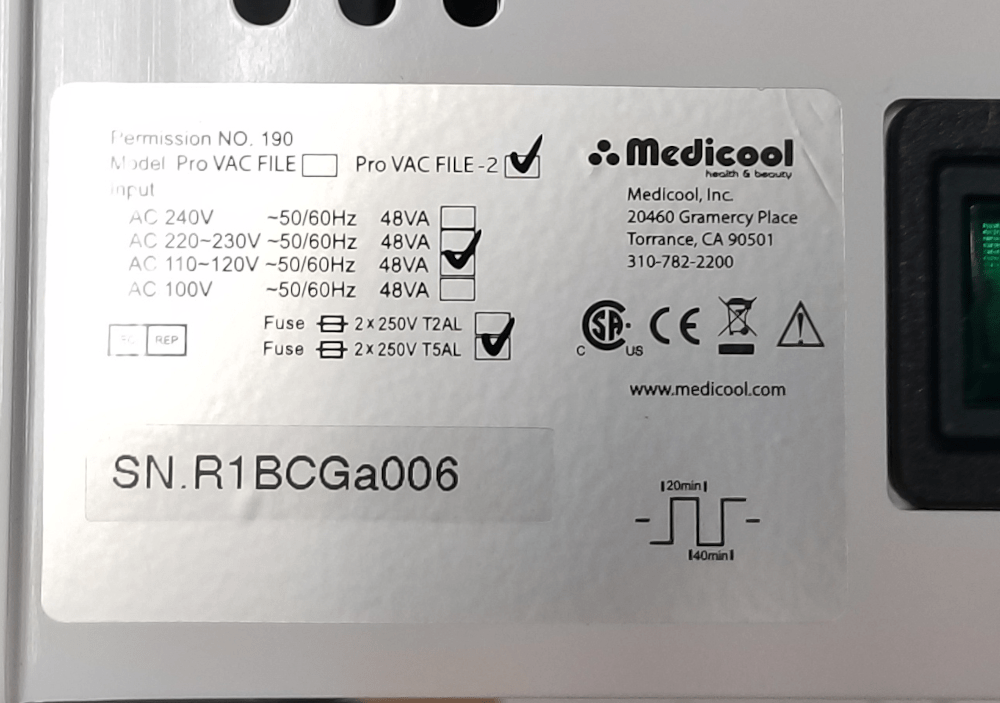 Pro Vac File® Replacement Hand Piece with Hose Only for Podiatry - Medicool