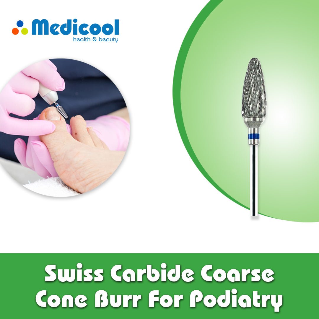 Swiss Carbide Coarse Cone Burr for Podiatry - Medicool