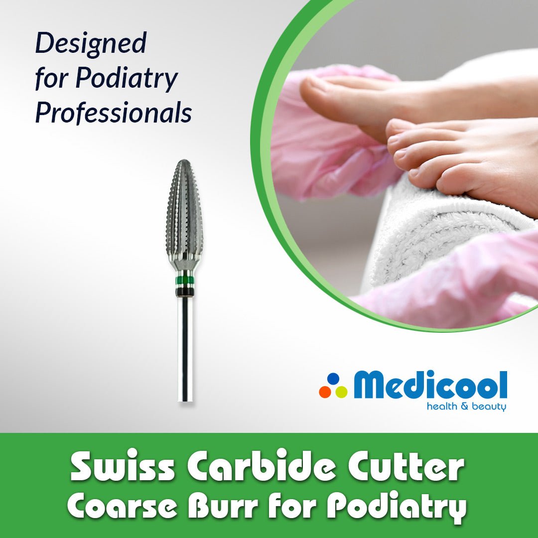 Swiss Carbide Cutter Coarse Burr for Podiatry - Medicool