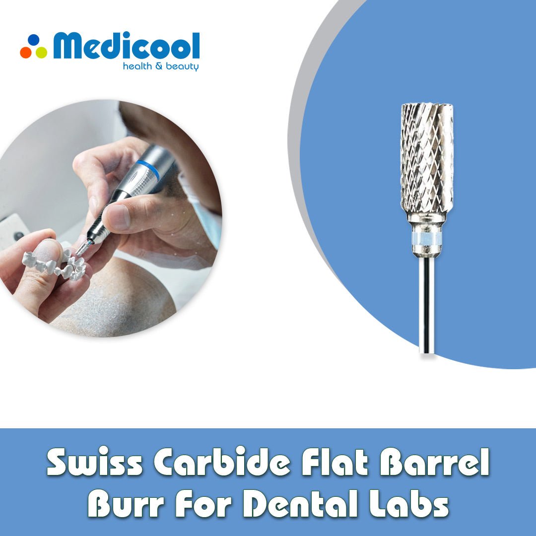 Swiss Carbide Flat Barrel Burr - SC11C BIT - DL - for Dental Lab - Medicool