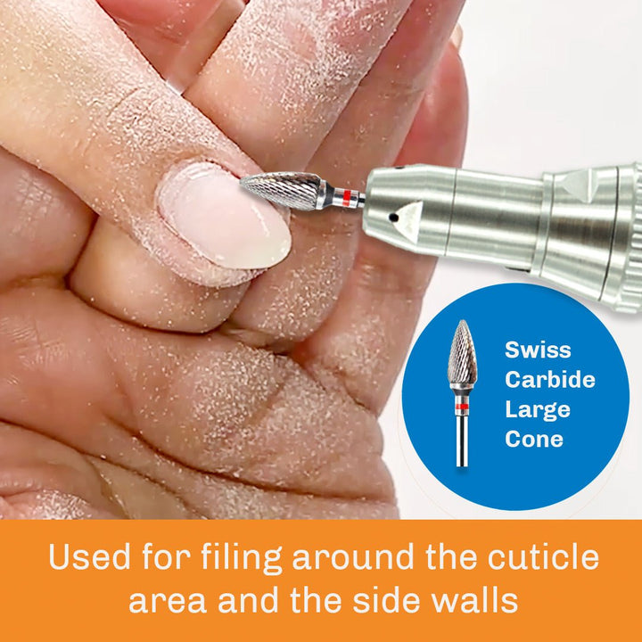 Swiss Carbide Large Cone Bit for Nails - Medicool