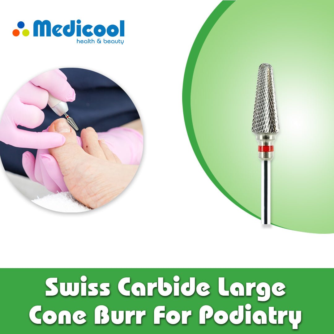 Swiss Carbide Large Cone Burr for Podiatry - Medicool