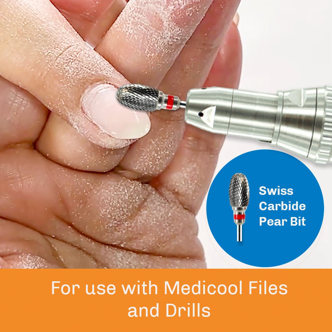 Swiss Carbide Pear Bit for Nails - Medicool