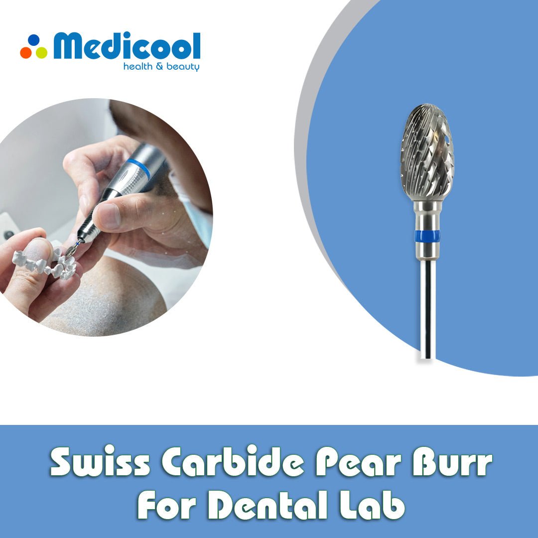 Swiss Carbide Pear Burr for Dental Lab - Medicool