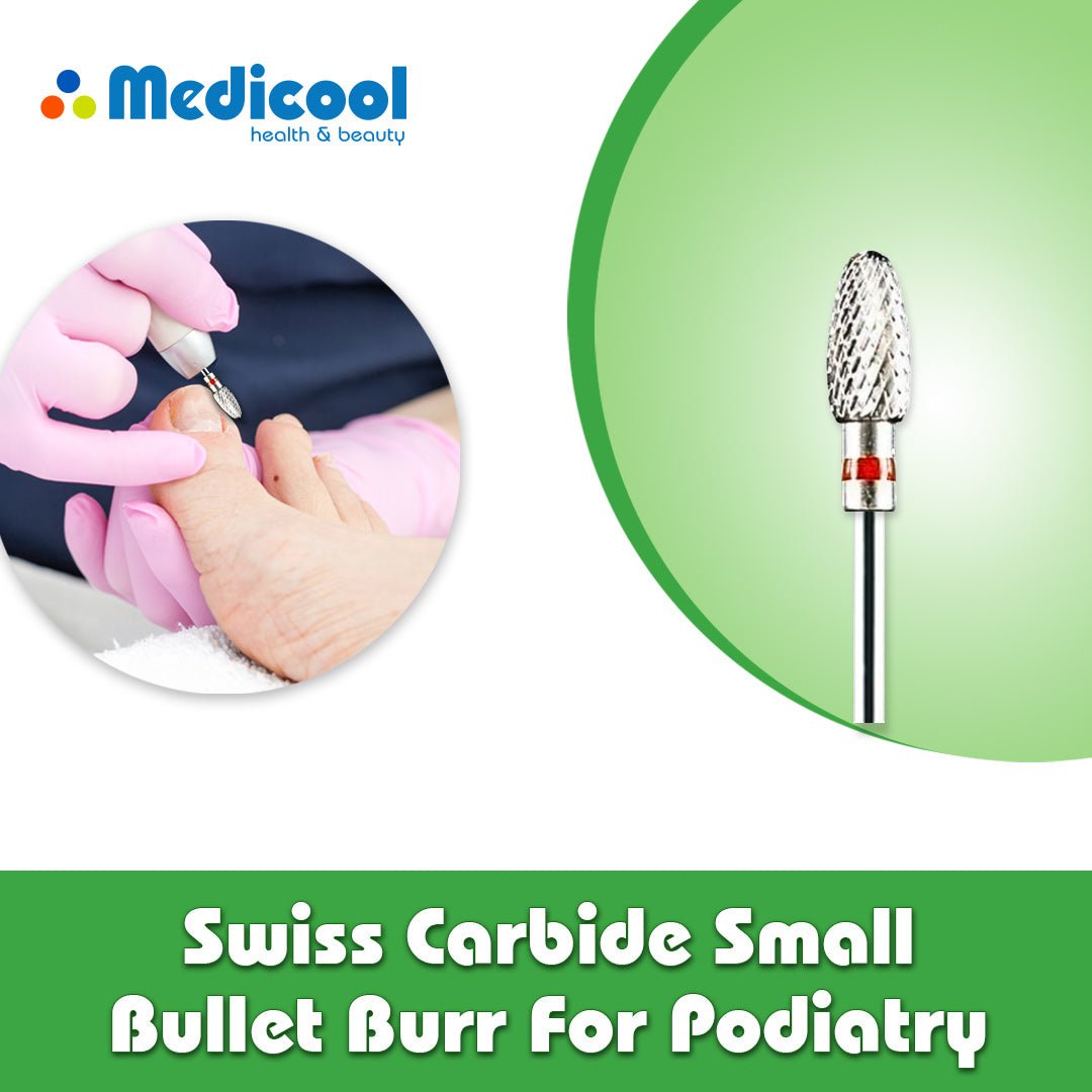 Swiss Carbide Small Bullet Burr - SC53 BIT - P - for Podiatry - Medicool