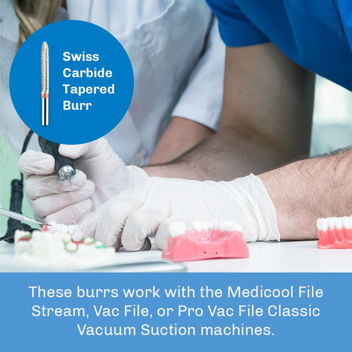 Swiss Carbide Tapered Burr for Dental Lab - Medicool