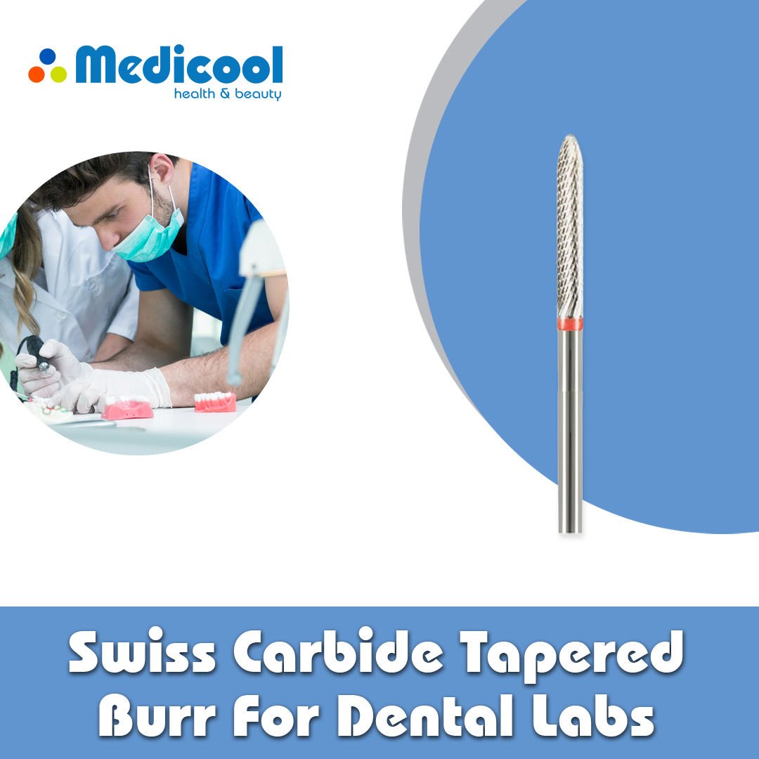 Swiss Carbide Tapered Burr for Dental Lab - Medicool
