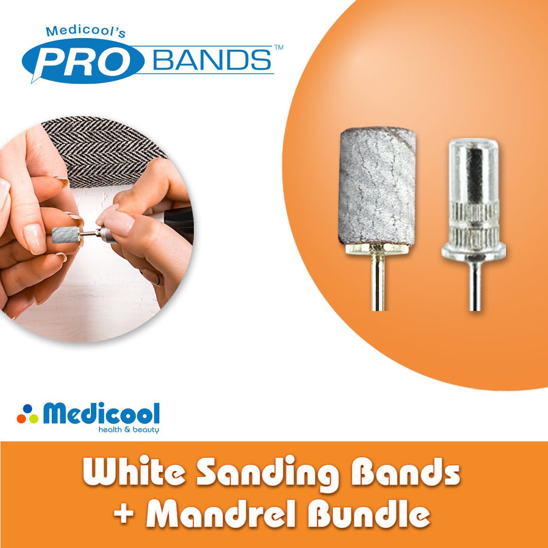 White Sanding Bands and Mandrel Bundle - Medicool