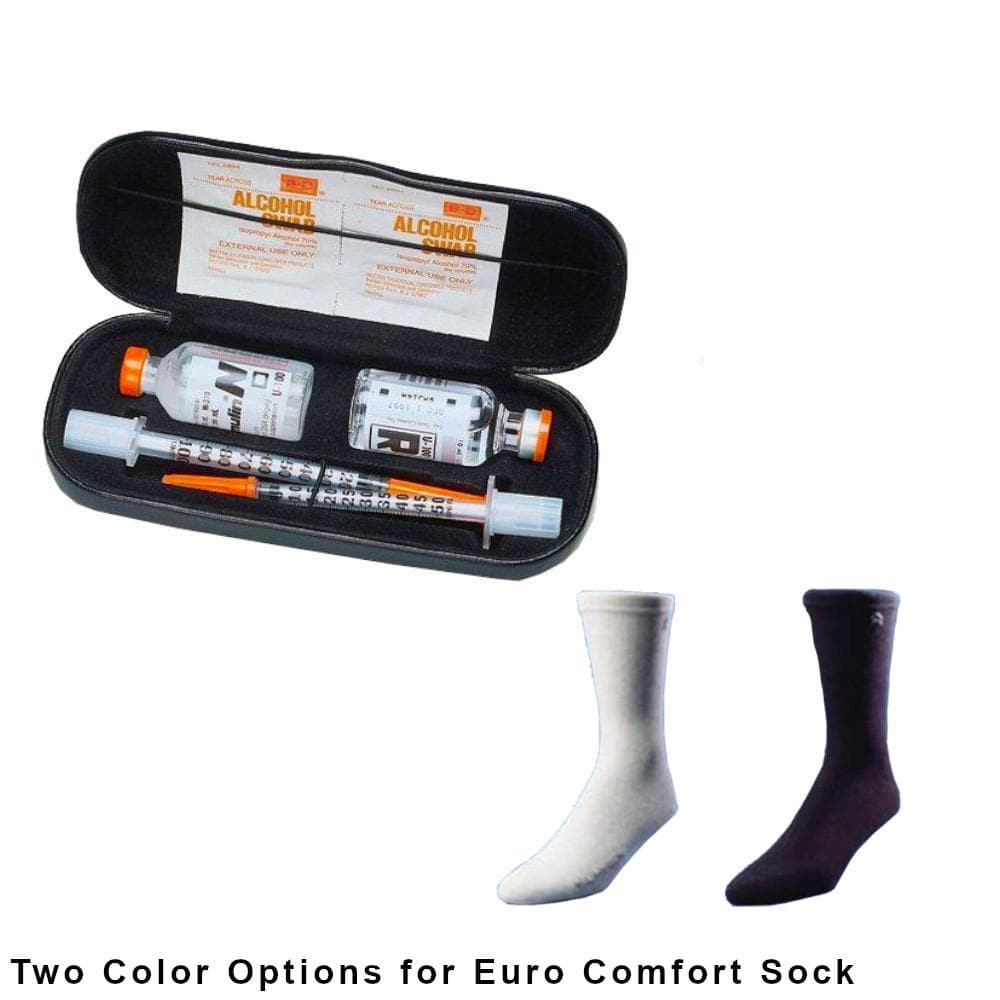 D.I. Case Black and  Euro Comfort Diabetic Socks Bundle - Medicool