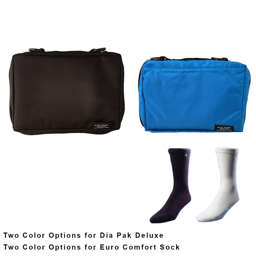 Dia-Pak® Deluxe Insulin Carrying Case and  Euro Comfort Diabetic Socks - Medicool