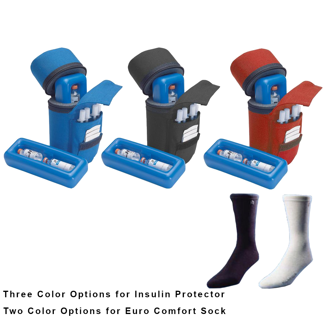 Insulin Protector® Case and Euro Comfort Diabetic Socks - Medicool
