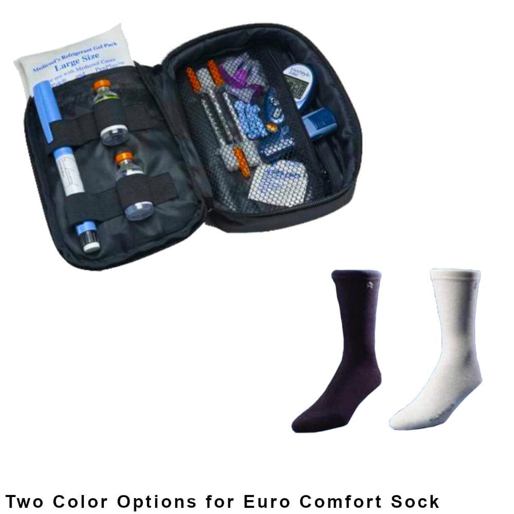 Daily Diabetic Organizer® Case and  Euro Comfort Diabetic Socks - Medicool