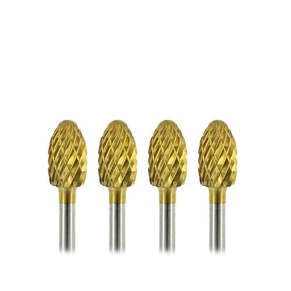 Gold Carbide Football Bit - CC5 - for Nails - Medicool