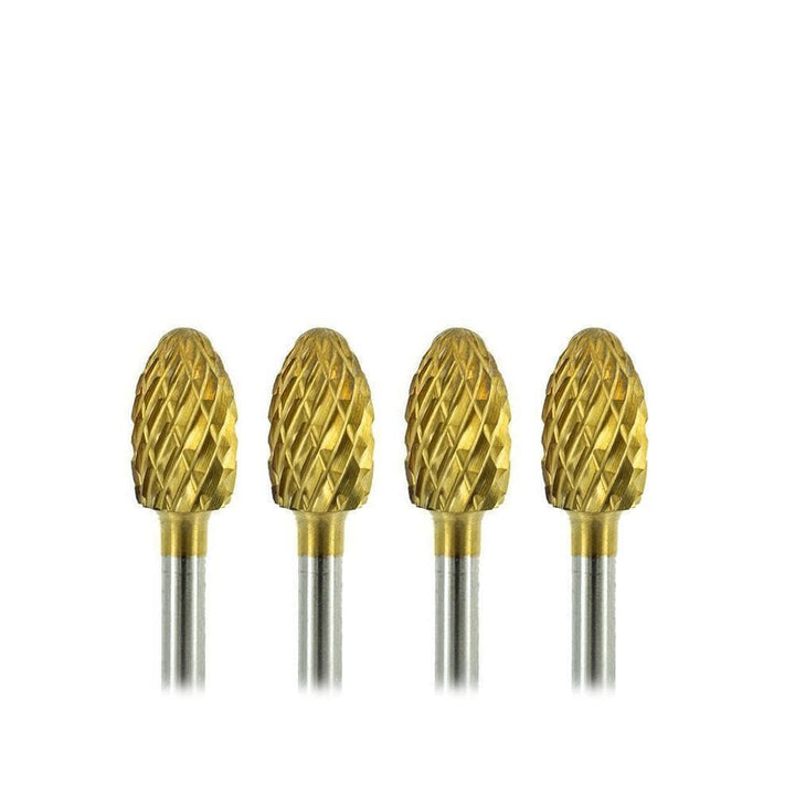 Gold Carbide Football Bit - CC5 - for Nails - Medicool