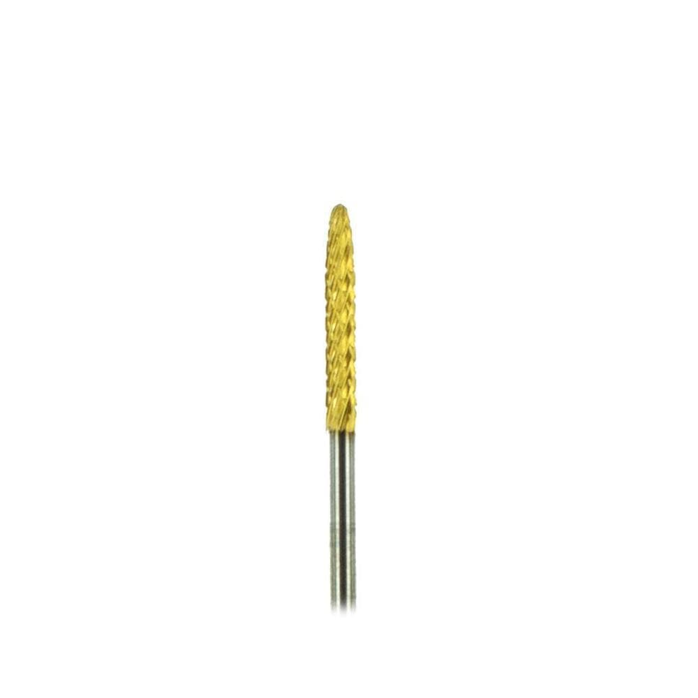 Gold Carbide Tapered Cone Bit - CC4 - for Nails - Medicool