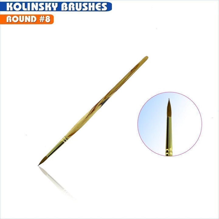 Gold Carbide Cone Bit -CC3- 4 Pack for Nails + Kolinsky Brush + Acrylic Powder - Medicool