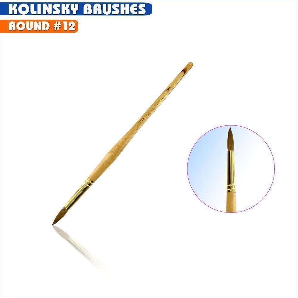 Gold Carbide Barrel Bits - 4 Pack for Nails + Kolinsky Brush + Acrylic Powder - Medicool