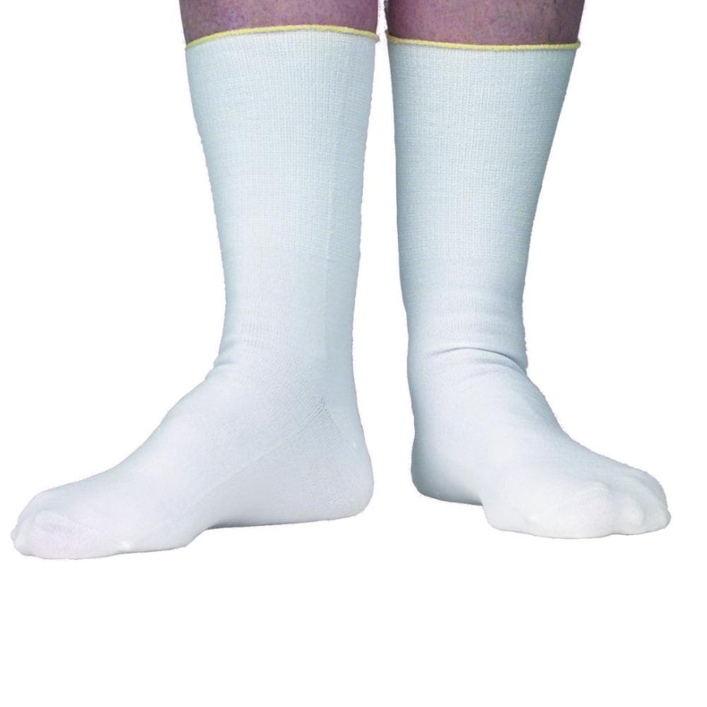 Smart Knit Crew Sock White 6 - Pack - Medicool